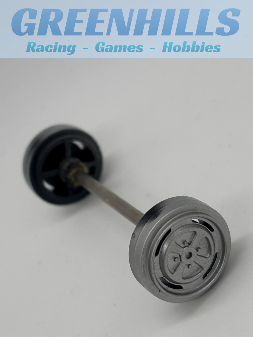 Greenhills Scalextric Lotus 7 Front Axle & Chrome Wheels - P10801