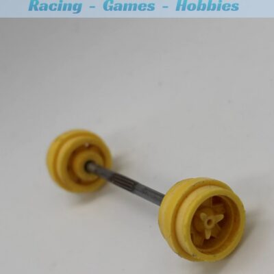 Greenhills Scalextric Mirage Ford C15 Yellow Front Axle & Wheels - P11148