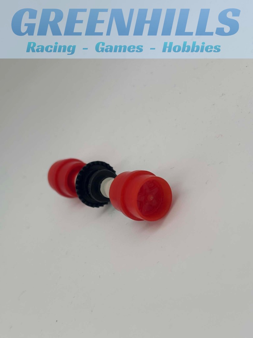Greenhills Scalextric Rover 3500 Red Rear Axle & Wheels - P11183