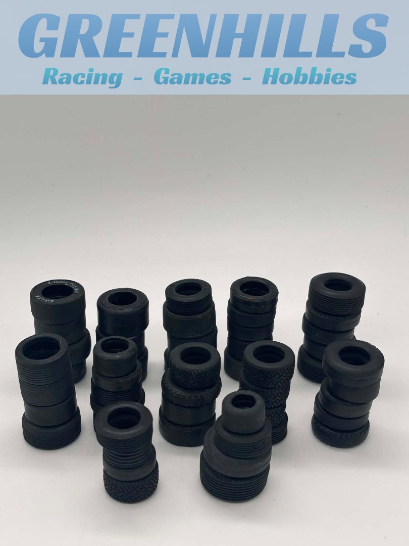 Greenhills Scalextric Pack of 50 Mixed Tyres - P11174