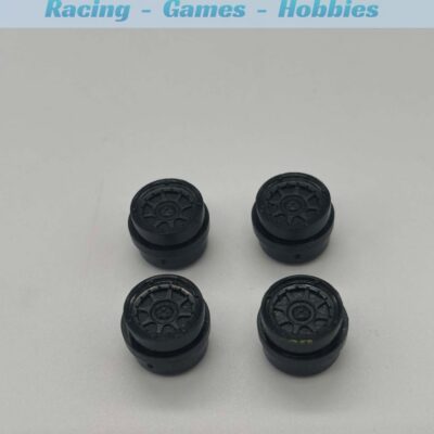 Greenhills Scalextric Black F1 Front Wheel Hubs x 4 - P11228