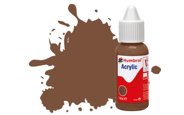 Greenhills Humbrol 14ml Dropper Bottle of Acrylic Chocolate Matt DB0098 - C5319