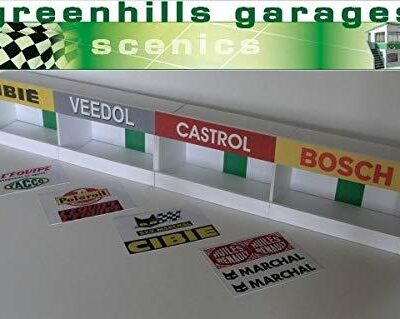 Greenhills Slot Car Building Reims Pit Boxes Kit 1:32 Scale - Brand New - MACC197