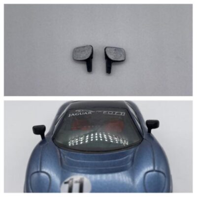 GP47 - Greenhills Black with Silver Wing Mirror Pair for Scalextric Jaguar XJ220 - 1.32 Scale - NEW