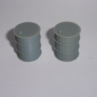 Greenhills Unpainted Oil Drum Pair - 1.32 Scale Scenery - NEW - MACC786