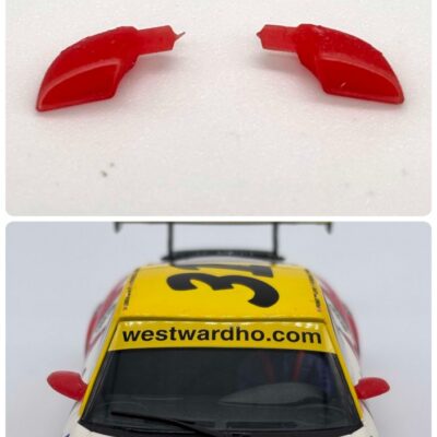 Greenhills Repro Red Wing Mirror Pair for Scalextric Porsche 911 GT3R - NEW - GP81