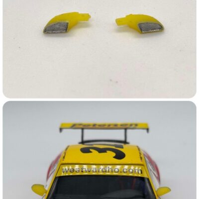 Greenhills Scalextric Porsche 911 GT3R Yellow & Silver Wing Mirror Pair - NEW - GP84