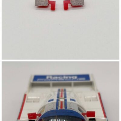 Greenhills Red with Silver Wing Mirror Pair for Scalextric Porsche 962 - New - GP90