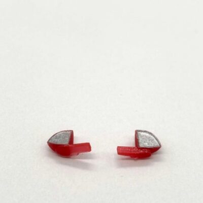 Greenhills Red & Silver Wing Mirror Pair for Scalextric VW Beetle - NEW - GP101