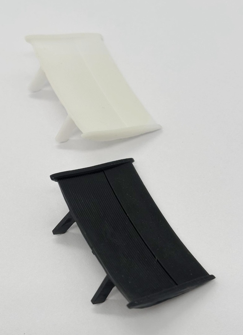 GP120 - Greenhills Reproduction White & Black Rear Wing Pair for Scalextric UOP Shadow - NEW