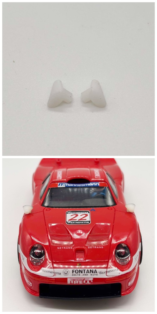Greenhills White Wing Mirror Pair for Scalextric Porsche 911 GT1 - NEW - GP124