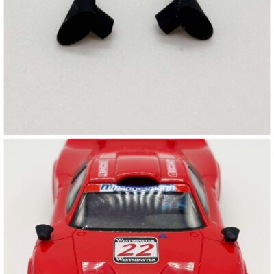 Greenhills Black Wing Mirror Pair for Scalextric Porsche 911 GT1 - NEW - GP128