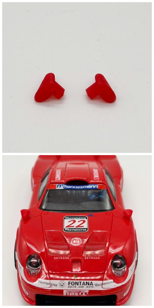 Greenhills Red Wing Mirror Pair for Scalextric Porsche 911 GT1 - NEW - GP129