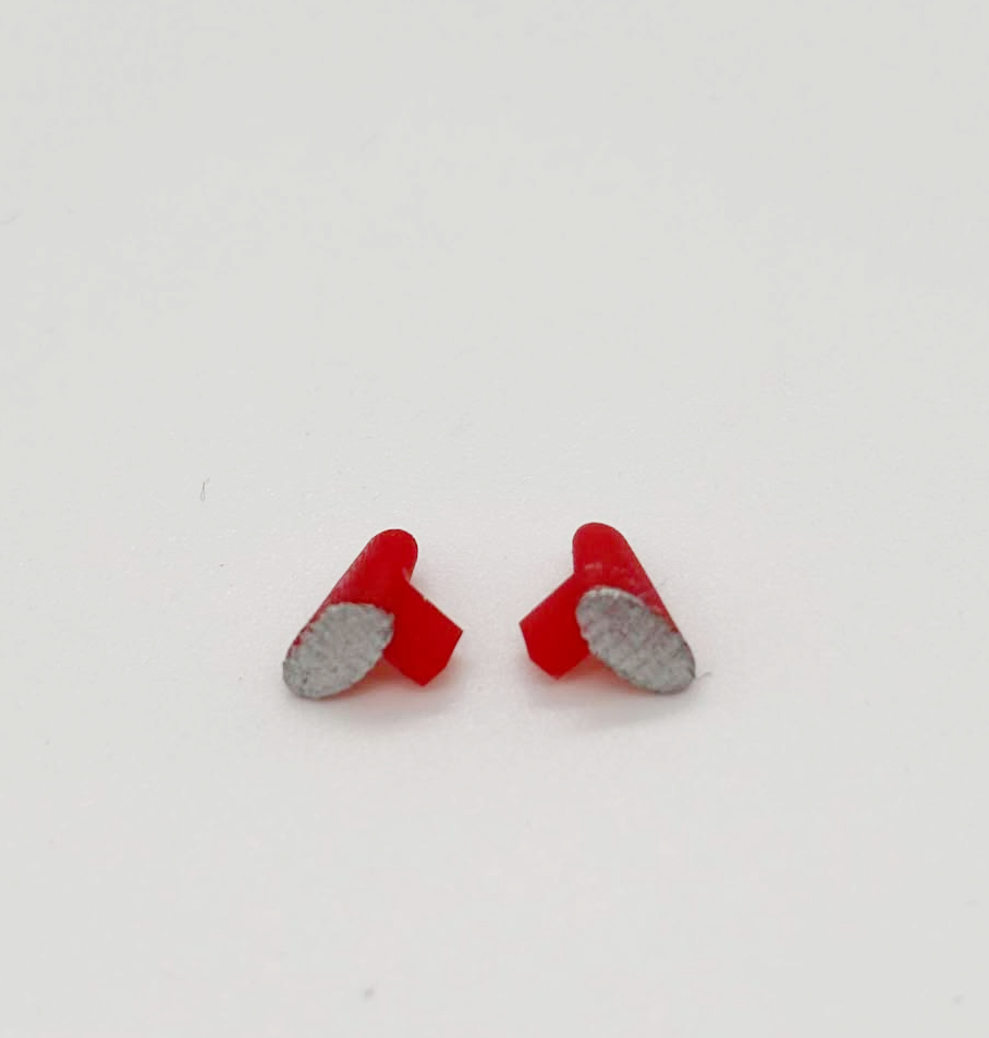 Greenhills Red & Silver Wing Mirror Pair for Scalextric Porsche 911 GT1 - NEW - GP130 - Image 2