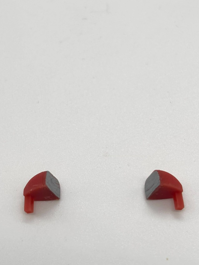 Greenhills Red with Silver Wing Mirror Pair for Scalextric Jaguar XJ8 - GP156