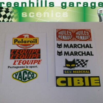 Greenhills Vintage French Circuit Sponsor Labels 1:43 - NEW - MACC695