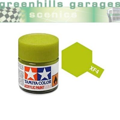 Greenhills Tamiya 10ml Bottle of Acrylic Paint - Yellow Green XF-4 81704 - C530