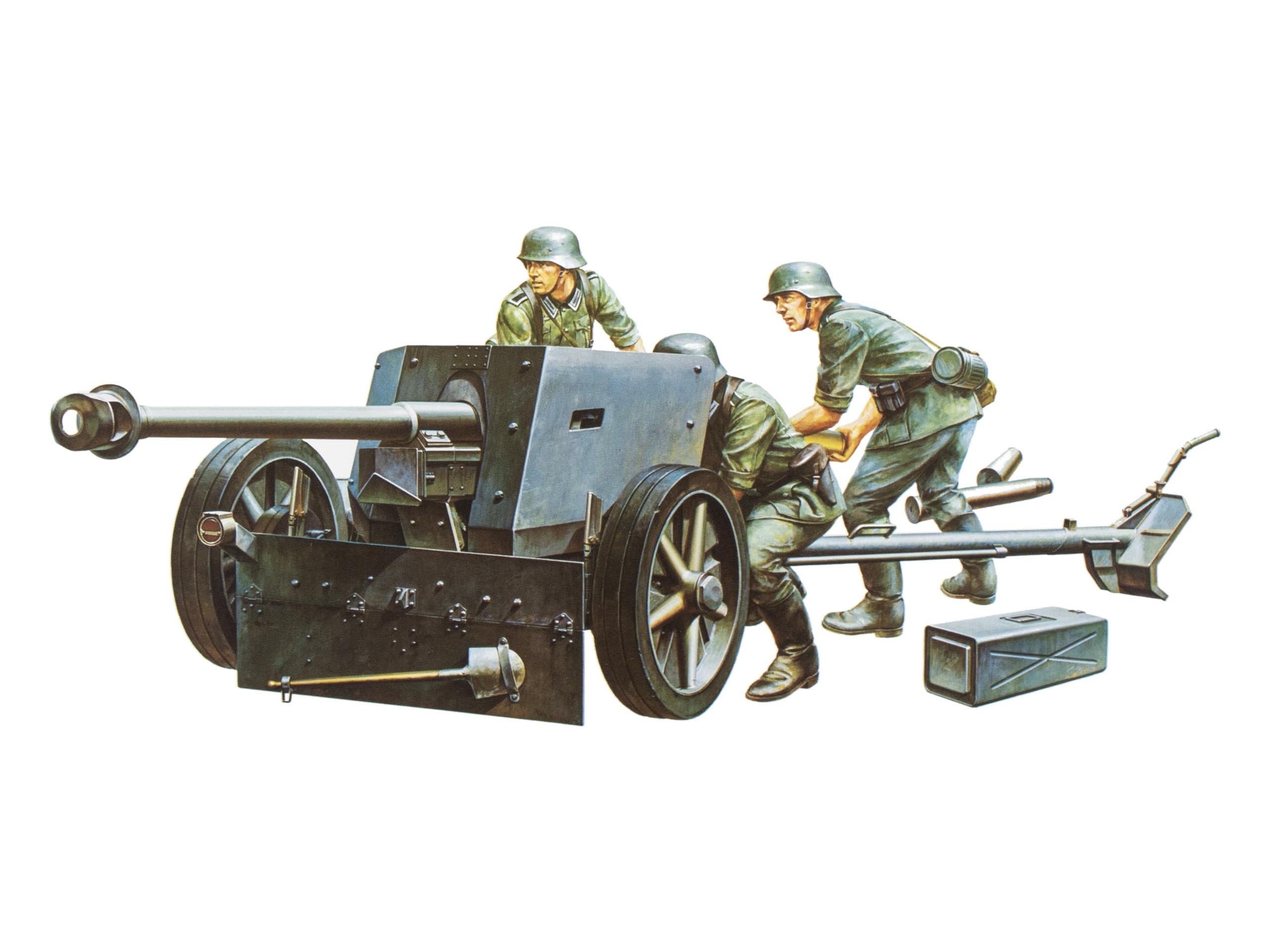 Tamiya 7.5cm Anti-Track Gun With Crew (Pak40/L46) 35047 NEW T29
