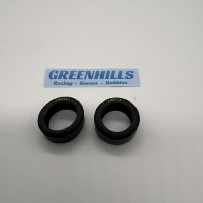 Greenhills Scalextric F1 Front Slicks Pirelli yellow writing - vintage - Used - 11260
