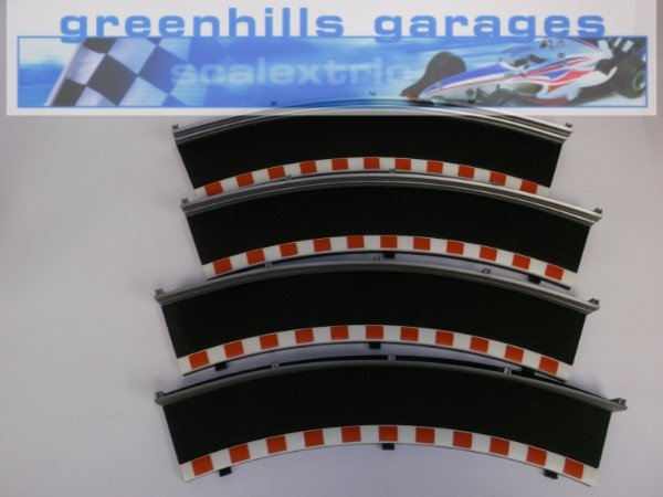 Greenhills Scalextric Standard Curve Outer Borders & Fences x 4 Stone C8228 ... 