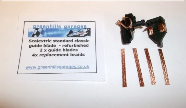 G2995 Greenhills Scalextric 10 Tinned Copper Braids & 4 Long Stem Guide Blades BNIP
